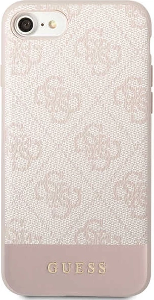 Mbështjellës Guess 4G Stripe për iPhone 7/8/SE 2020/2022, Rozë, Hardcase