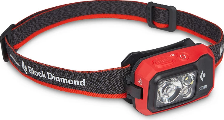 Llambë koke Black Diamond Storm 450, 450 lm, IP67, e kuqe/zezë