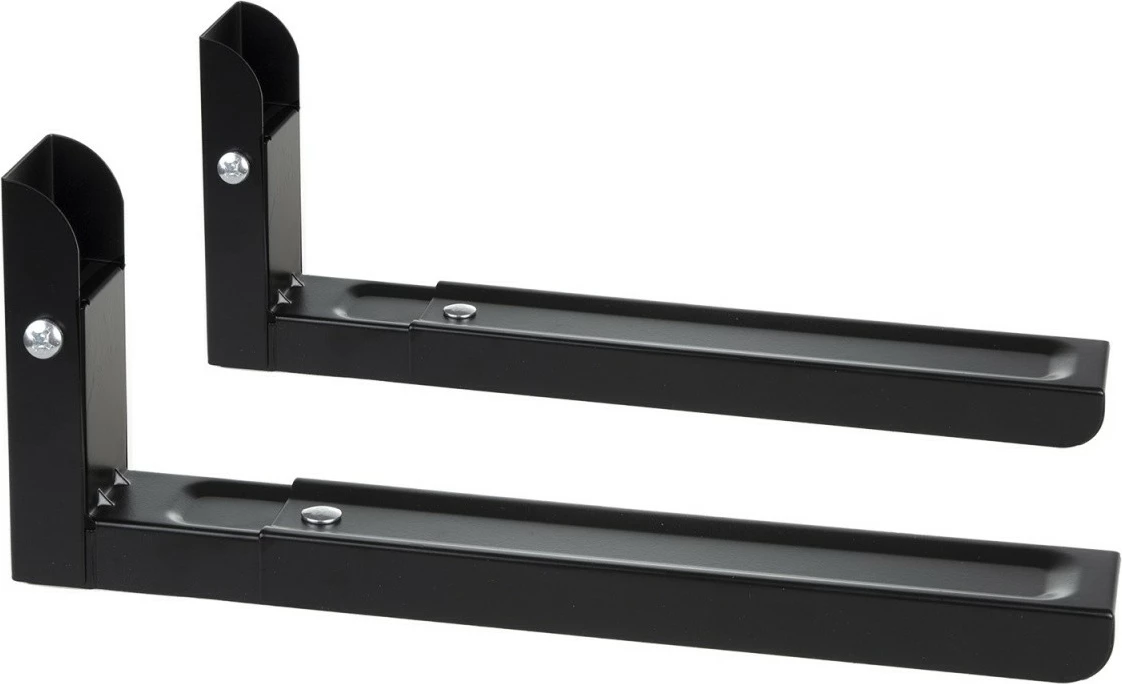 Mbajtës muror për mikrovalë, Maclean MC-915B, krahë të rregullueshëm 325–492 mm, kapacitet 30 kg, set 2 copë, e zezë