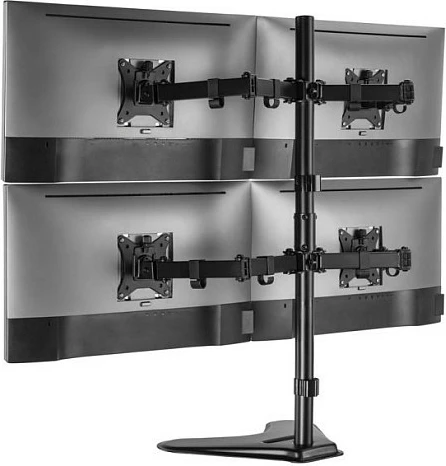 Mbajtëse tavoline për 4 monitorë EQUIP 650127, 17"-32", VESA 75x75/100x100, 36 kg, e zezë