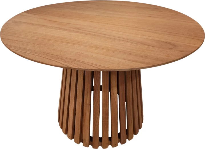 Tavolinë rrumbullake prej druri mindi, ngjyrë natyrale, Kenda I, 120x75cm