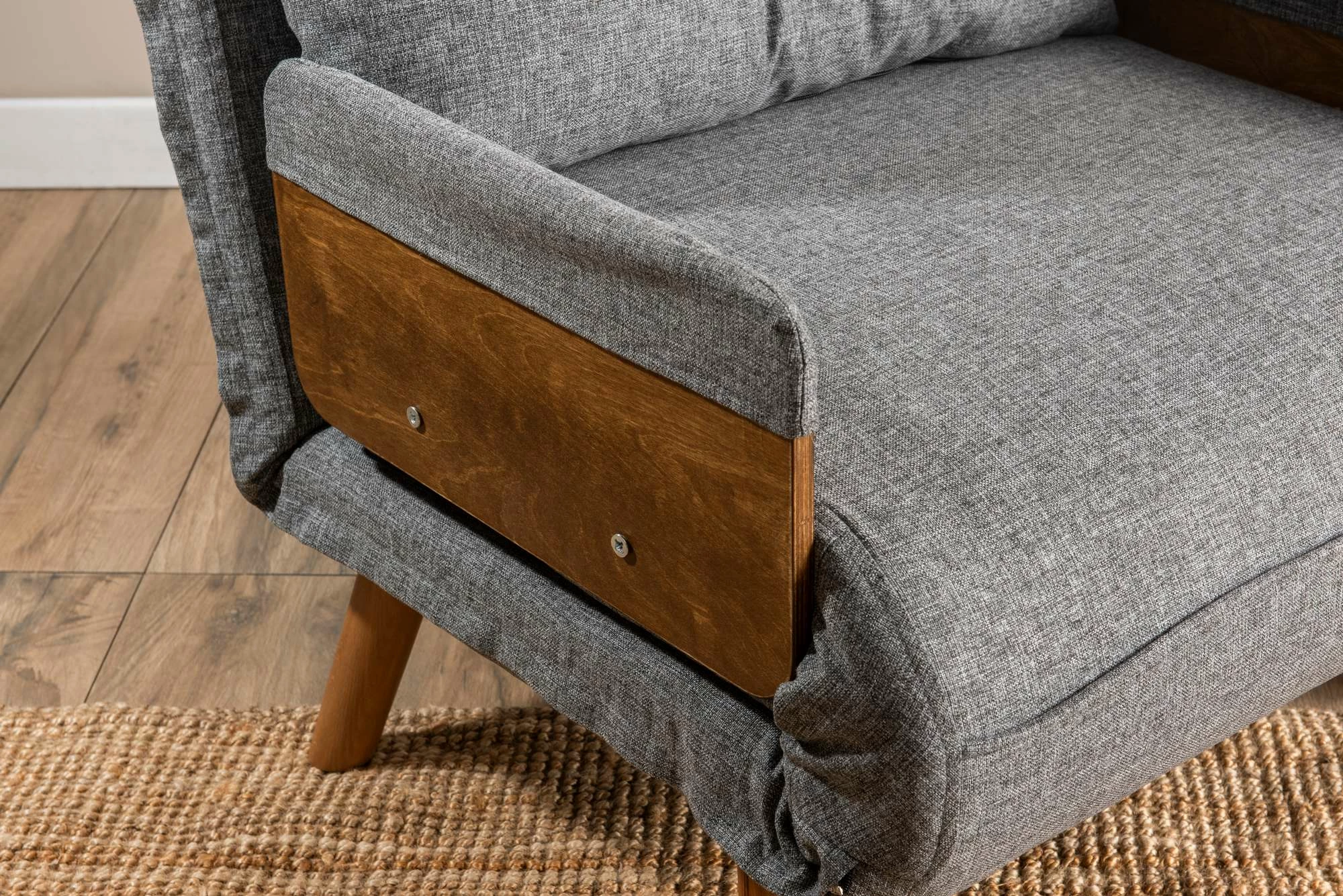 Krevat-karrige një vendës, Atelier del Sofa, Cosmo Single, gri e çelët