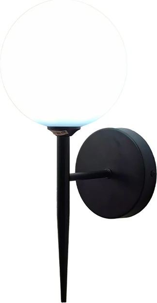 Llambë muri Kerlibin, metal, ngjyrë e zezë-bardhë, 13x18x34cm