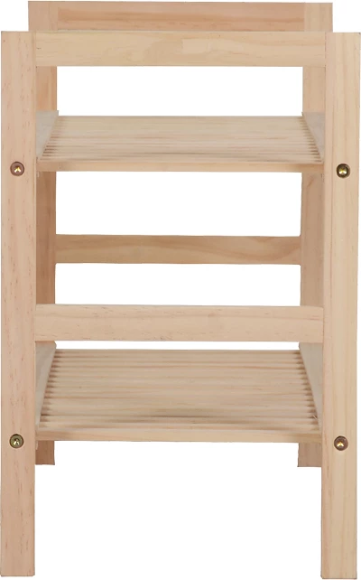 Raft këpucësh për 8 palë, dru bredhi, ngjyrë natyrale, 71x26x40cm