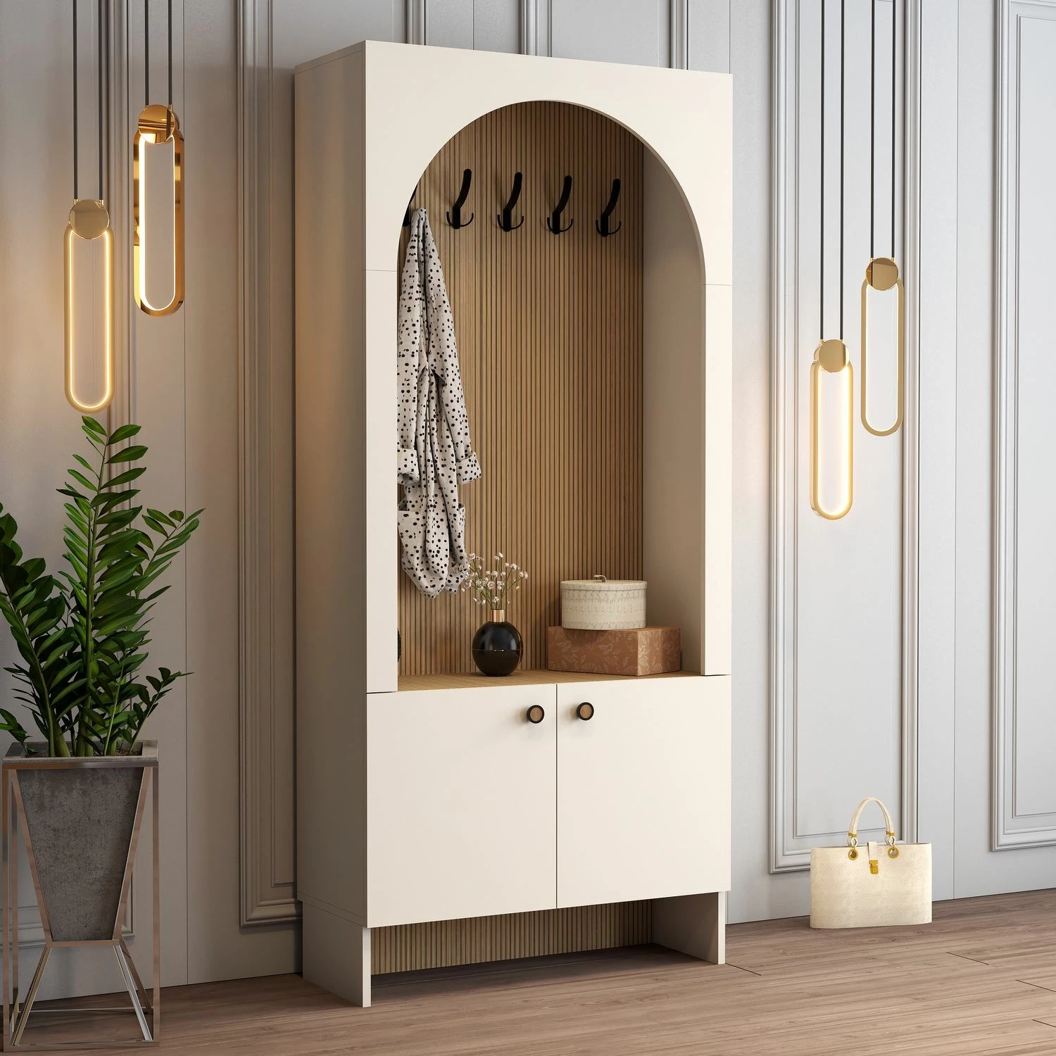 Stendë për korridor Skye Decor, Palermo K, krem dhe lis