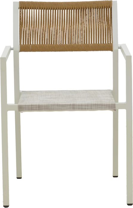 Tavolinë me karrige Kliton - Savor set prej 5 copash alumini, ngjyrë e bardhë, 150x80x74cm