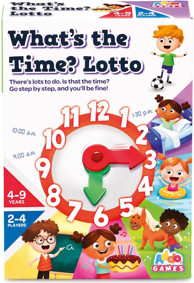Set lodër për fëmijë Addo Games What's the Time? Lotto Card Game