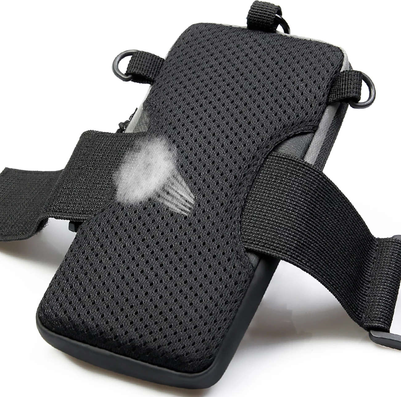 çantë krahu sportive për celular, Wozinsky WSDB-B, 19x10x2.5 cm 86 g, e papërshkueshme nga uji, e zezë