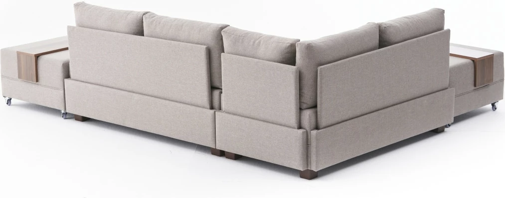 Kënd-sofë krevati Fly, kënd majtas, ngjyrë krem