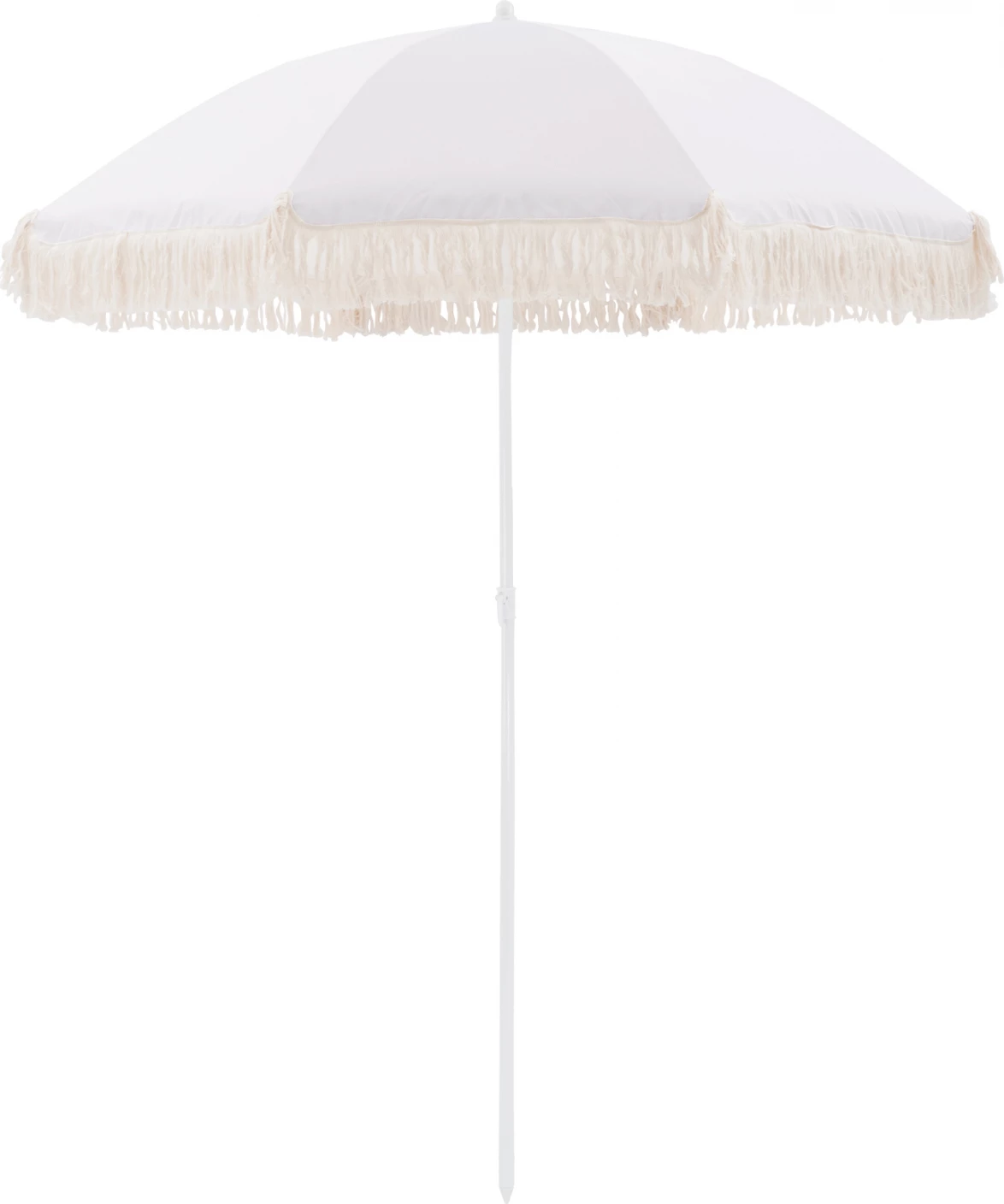 Çadër plazhi me frikë macrame bezhë FH5775.01 8 radias Φ180Χ200 cm