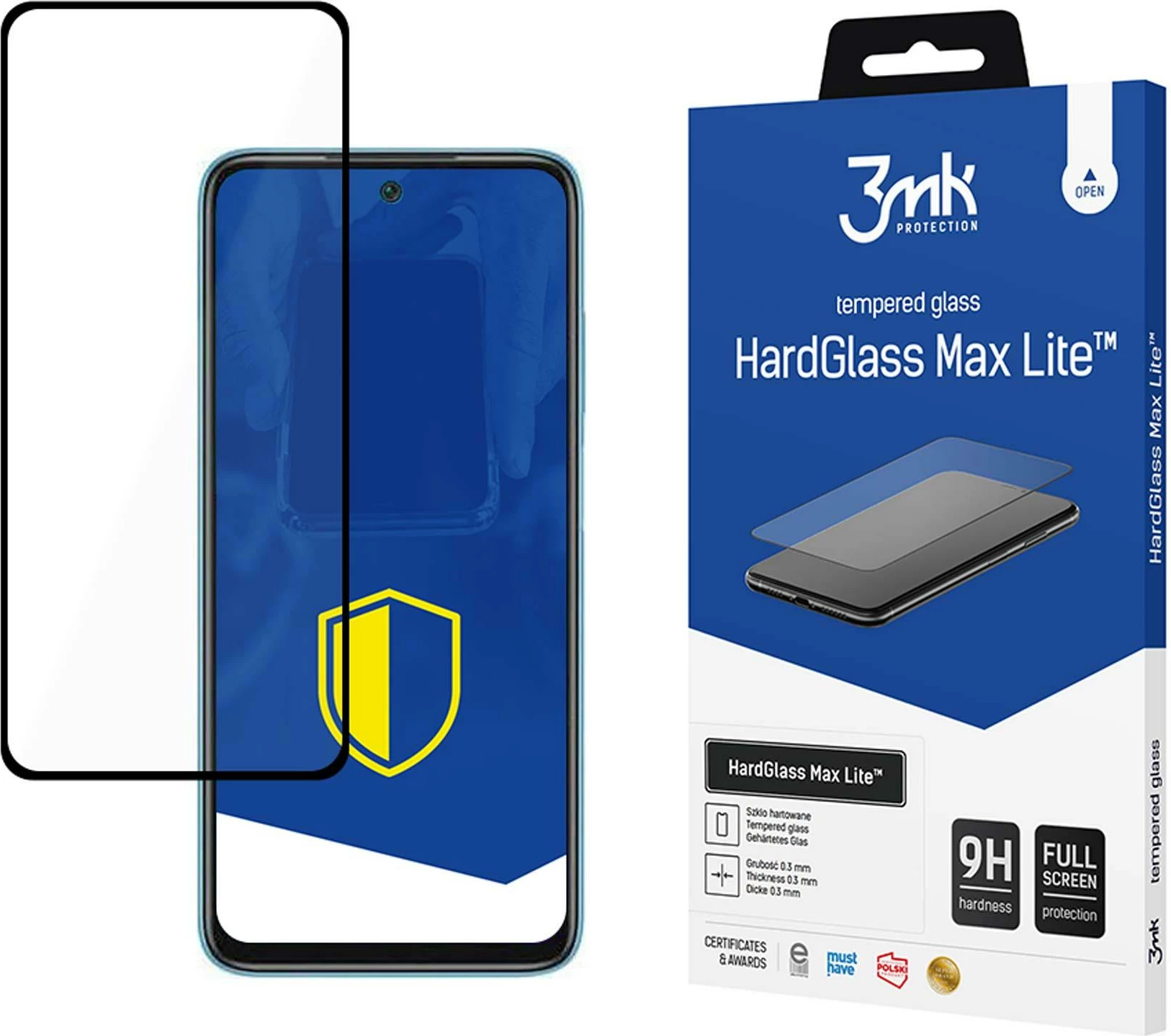 Xham mbrojtës 3mk HardGlass Max Lite për Xiaomi Redmi 10 2022