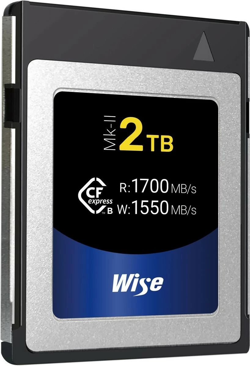 Kartë memorie Wise CFexpress Type B Mk-II 2TB, 1700/1550MB/s, argjend/zezë/blu