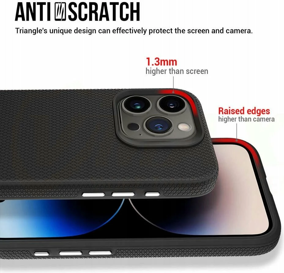 Mbështjellës VMAX Triangle për Samsung Galaxy A14 4G/5G, TPU+PC, i zi