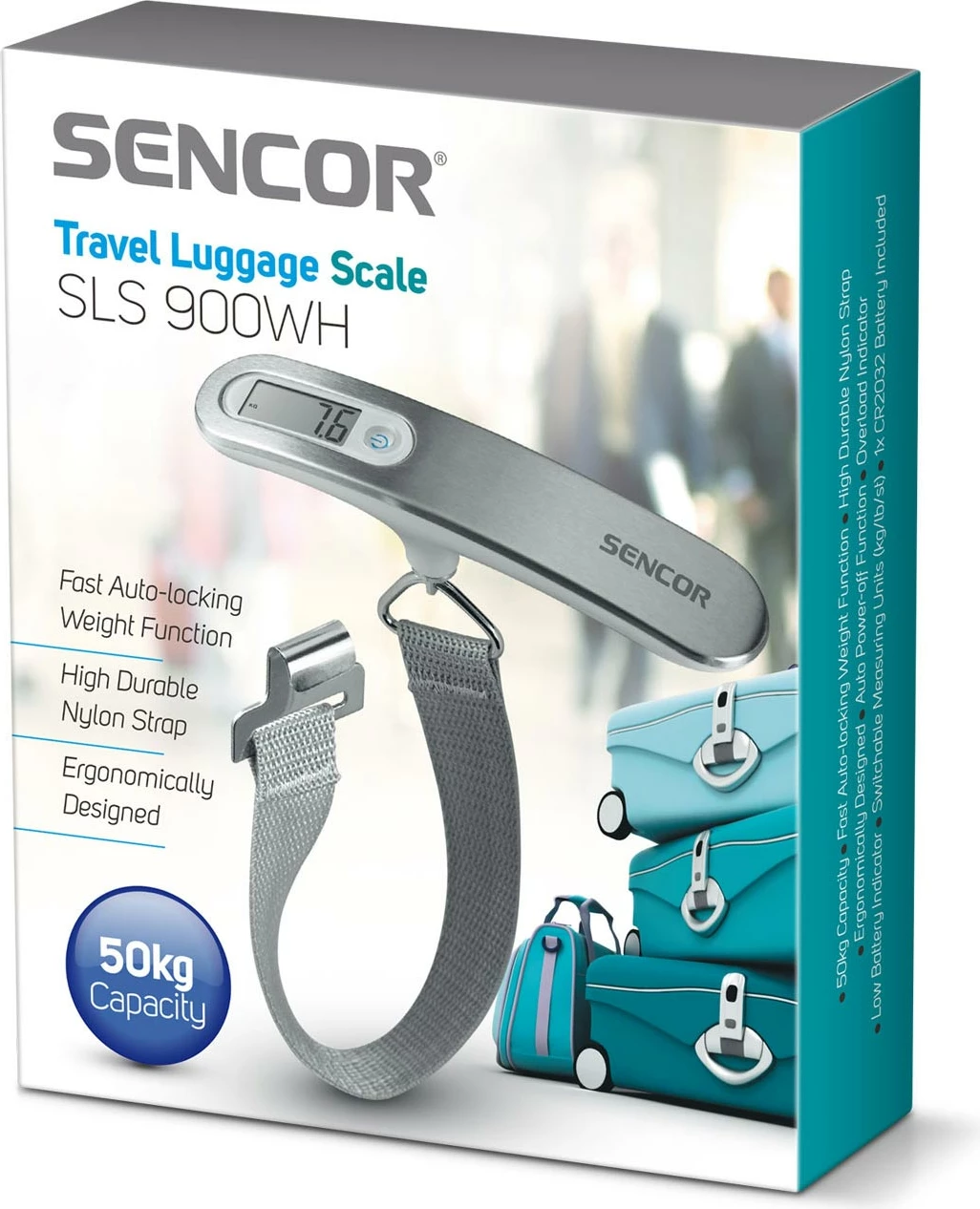 Peshore për bagazh Sencor SLS 900WH, e argjendtë