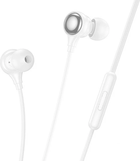 Kufje HOCO M116 Benevolent me tela, me mikrofon, të bardha