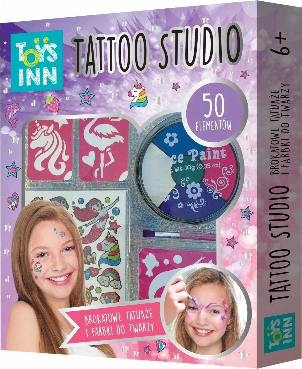 Set pikturimi fytyre dhe tatuazhe Stnux STN5331, shumëngjyrësh, për vajza