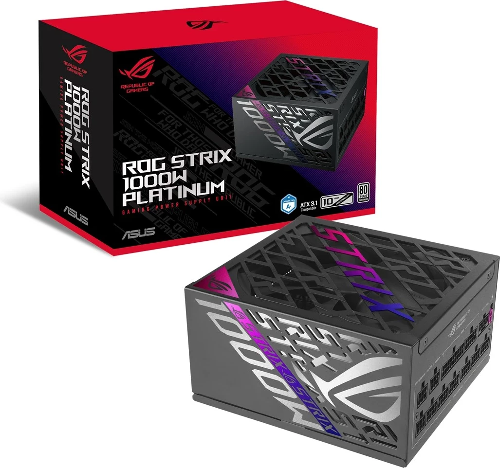 Njësi furnizimi ASUS ROG STRIX-1000P-GAMING, 1000 W, ATX, E zezë, Argjendtë