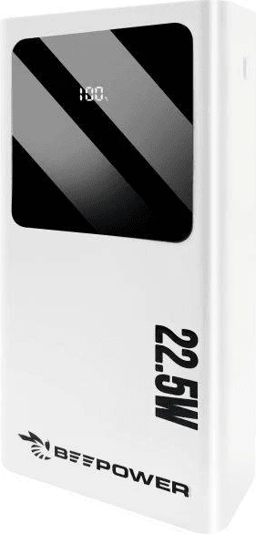 Powerbank Beepower BP-30PD QC 30000 mAh 22.5W 2x USB, 1x Type-C, i bardhë