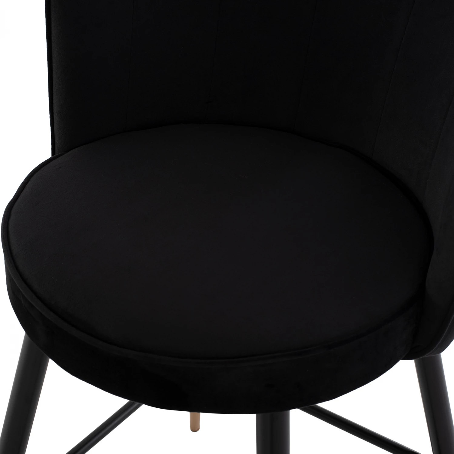 Karrige për bar mesatare FH8736.04 kadife e zezë me kornizë metalike 50x50x90 cm., set prej 2 copë
