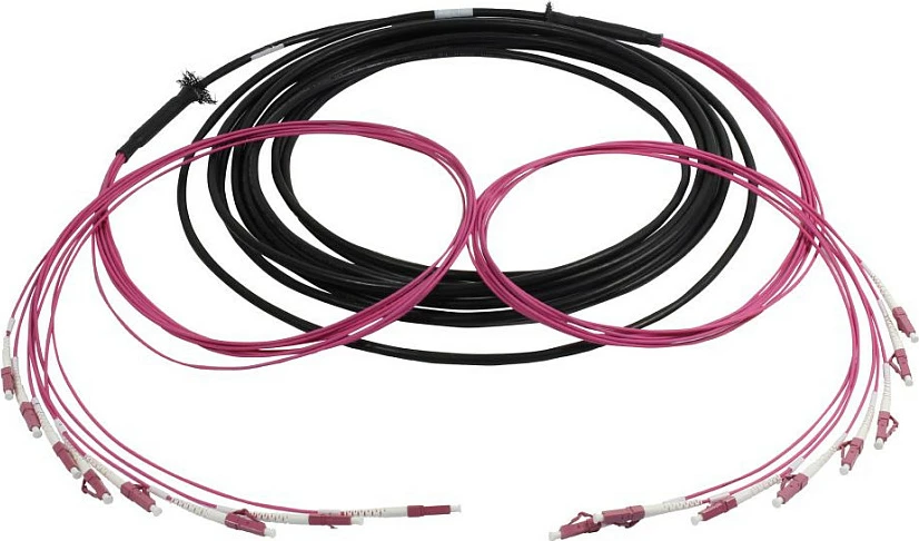 Kabllo fiber optike Synergy21 U-DQ(ZN)BH 8G OM4 50/125, LC/LC, 160m, në bobinë, vjollcë/zezë