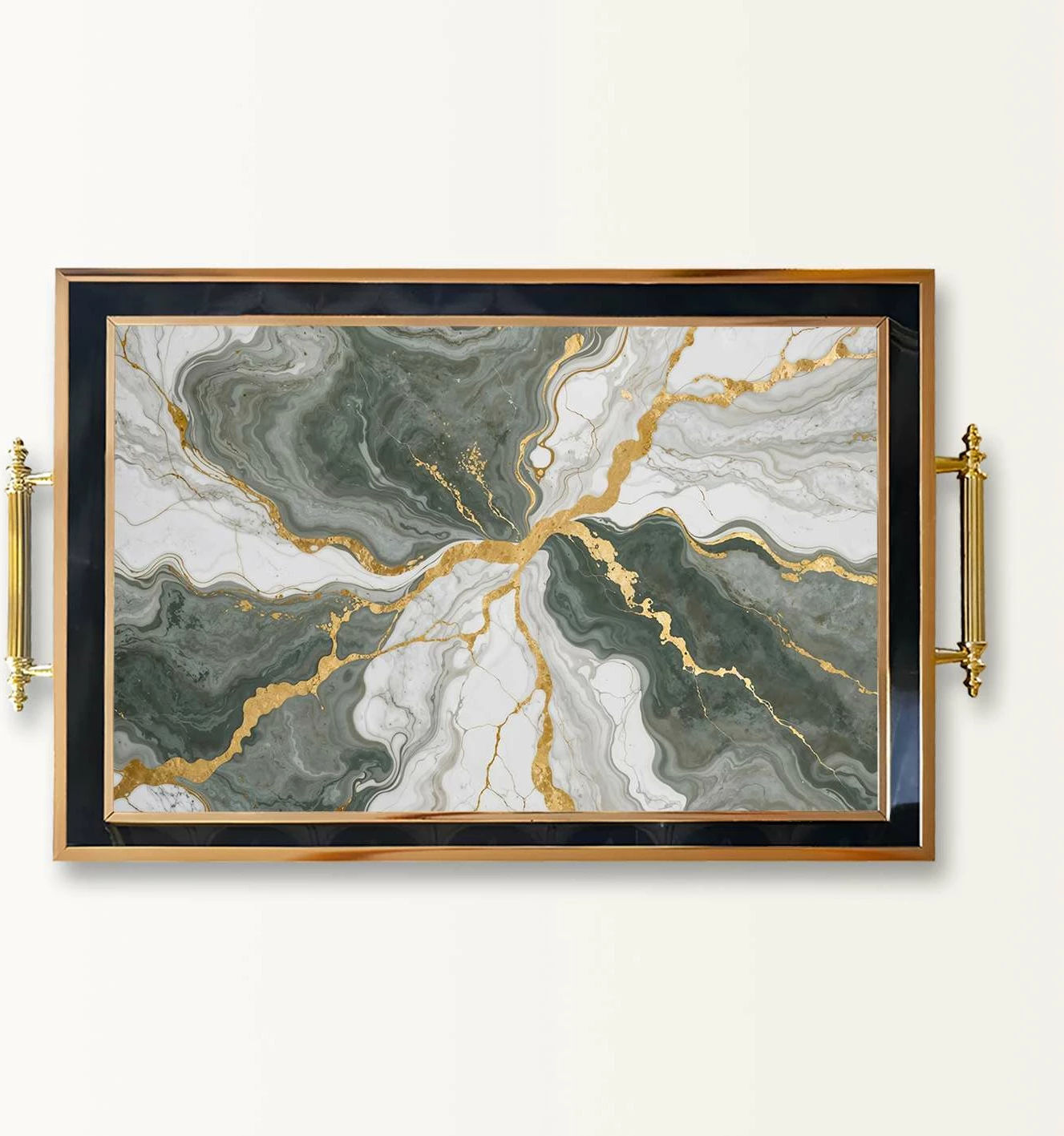 Tabaka prej qelqi, dizajn Aberto, TPA10014, shumëngjyrëshe, 50x29x3.5cm