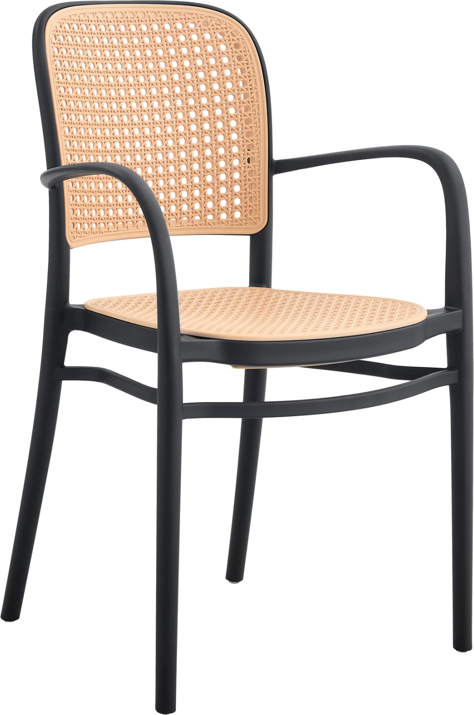 Karrige polipropileni FLOW FH5938.02, ngjyrë zezë dhe bezhë, 56x52.5x85.5 cm