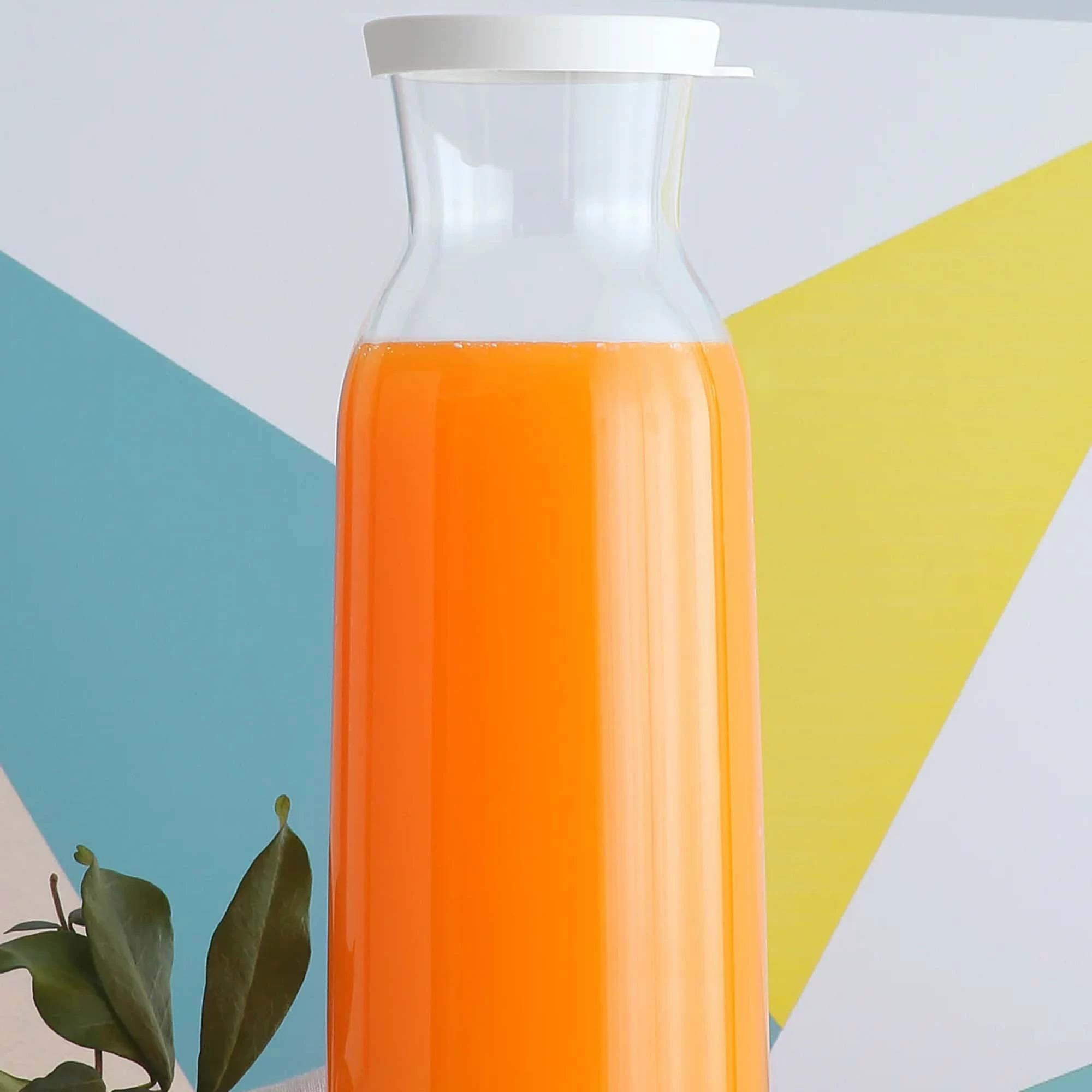 Karafë qelqi LAV Chelsea 1.2 L me kapak, transparente, set 12 copë