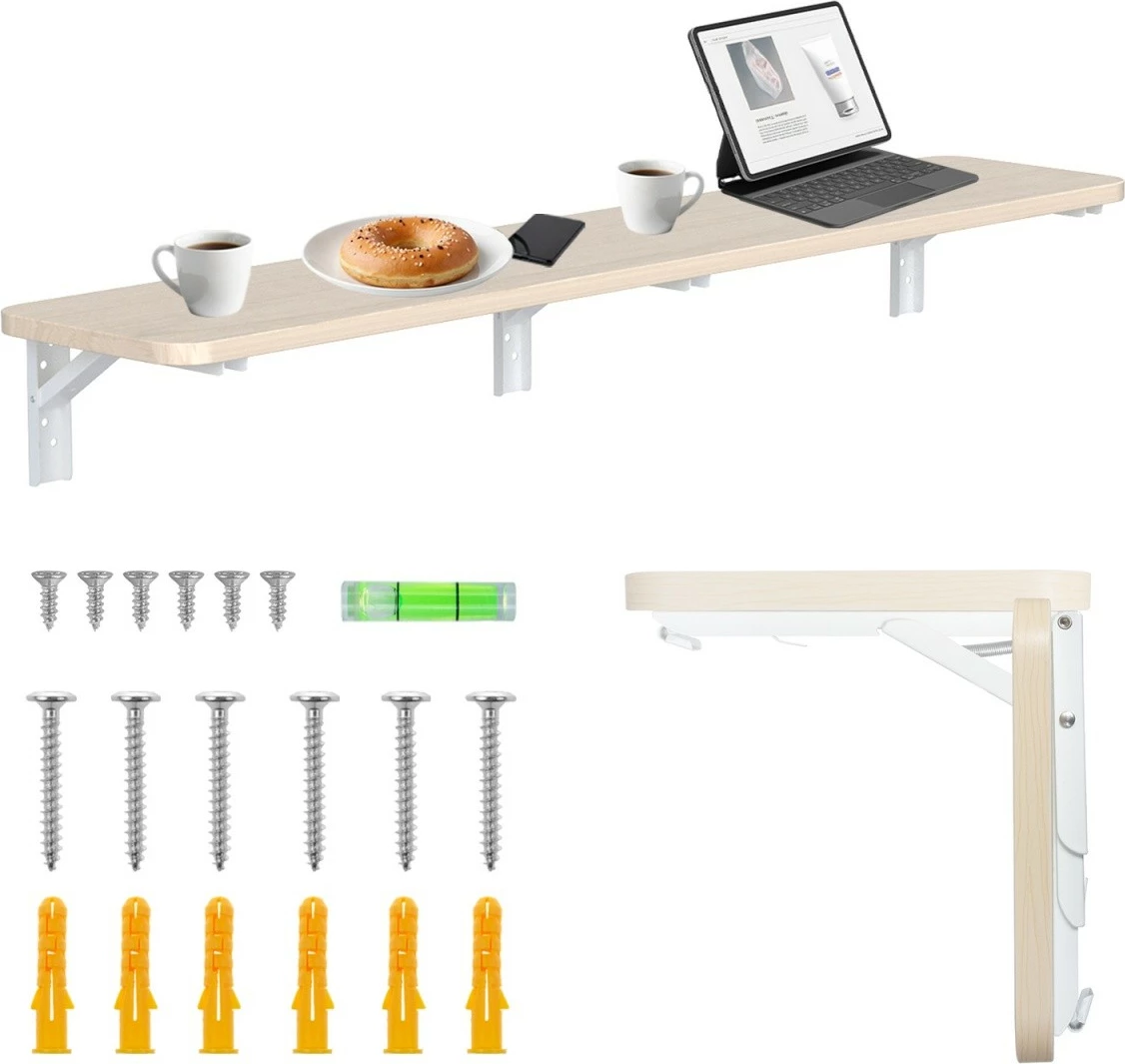 Raft palosës muror, Maclean, MC-129 WD, 100x20 cm, ngarkesë 50 kg, druri/e bardhë