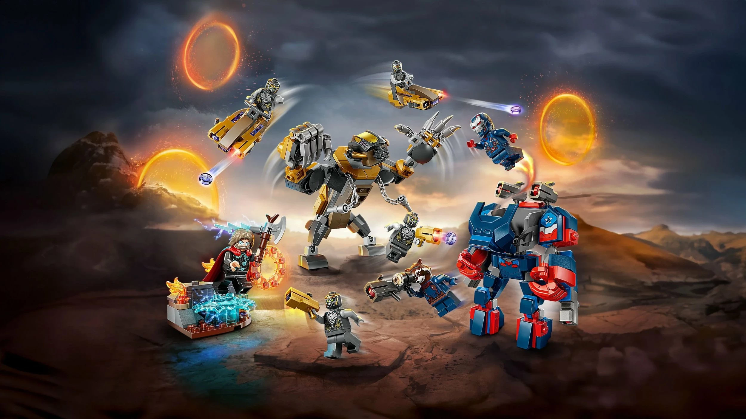 Set LEGO Marvel Avengers: Endgame Thor vs. Chitauri 76322, 373 copë