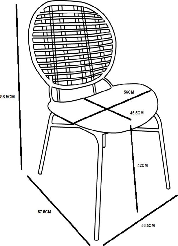 Karrige Forest, natyrale e zezë, 59x63x87
