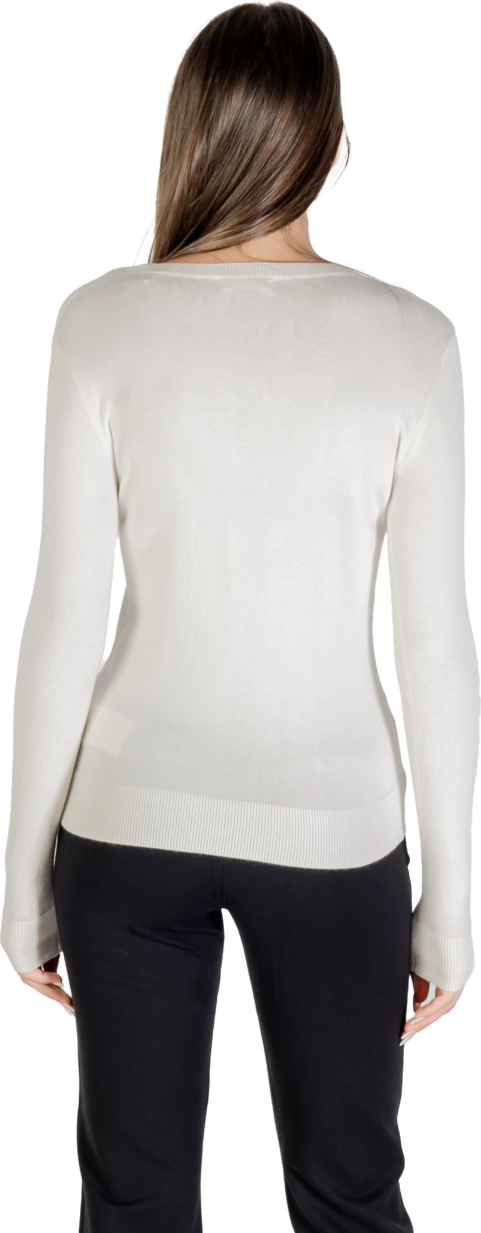 Xhemper për femra Guess Kiara Triangle Logo W5YR23 Z2NQ2, krem e çelët [Madhësia: XL]