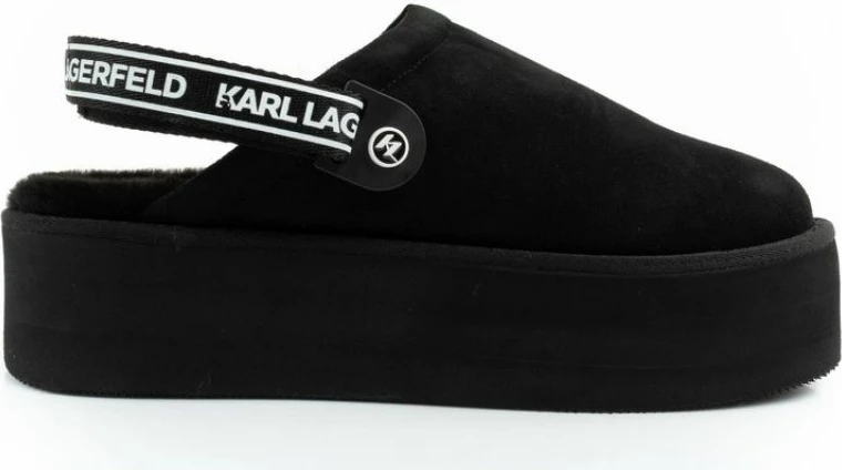 Çizme platforme për femra Karl Lagerfeld, të zeza