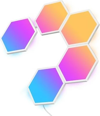 Pllaka ndriçimi Govee Glide Hexa, 5 copë, shumëngjyrëshe