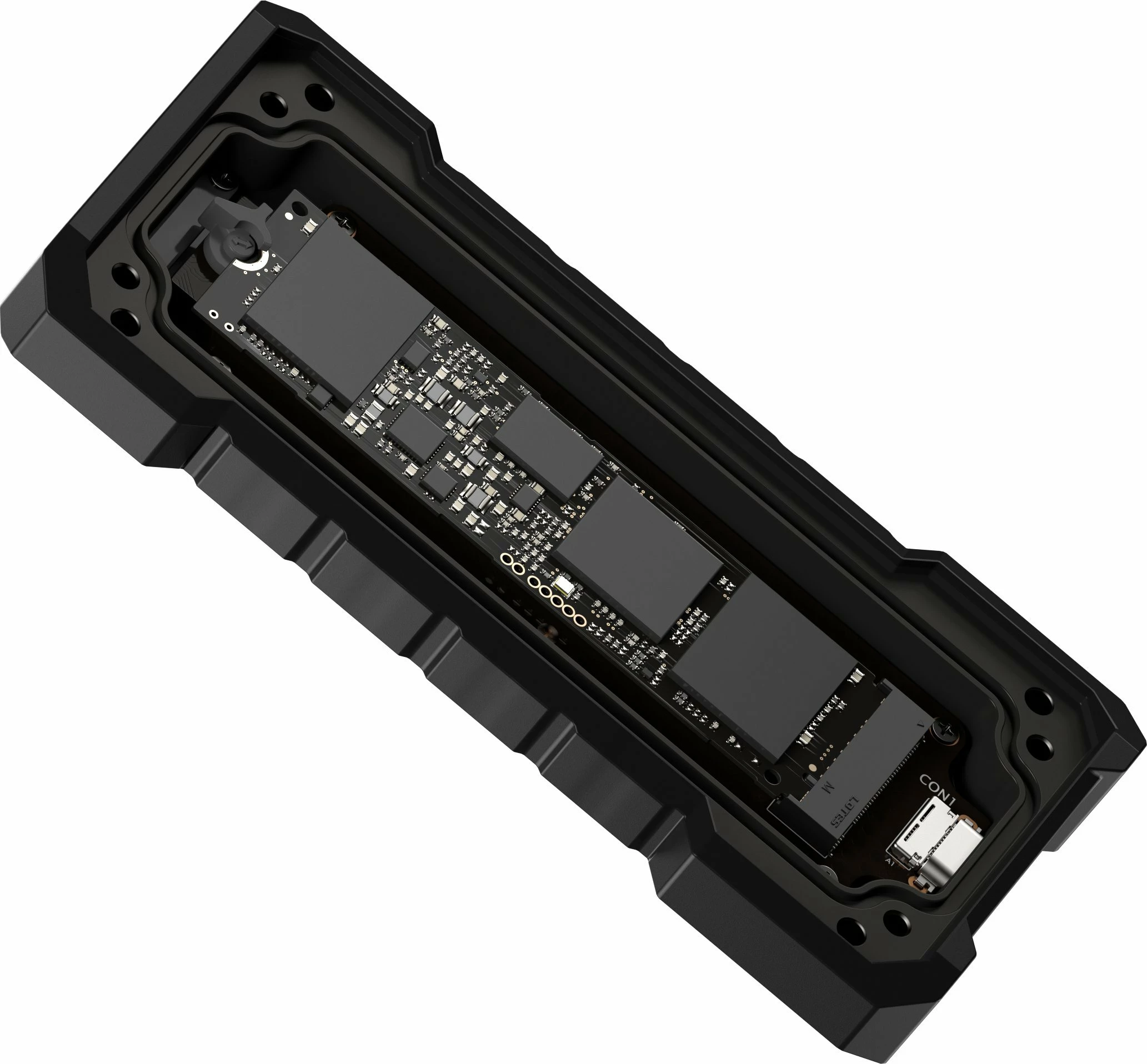 Kasë SSD e jashtme Asus TUF Gaming A2 për M.2 NVMe/SATA USB 3.2 Gen 2x2, e zezë
