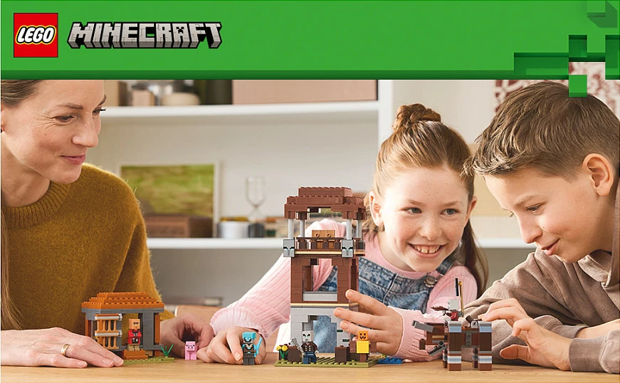Set ndërtimi LEGO Minecraft The Pillager Outpost and Ravager 21278, 665 copë, shumëngjyrësh