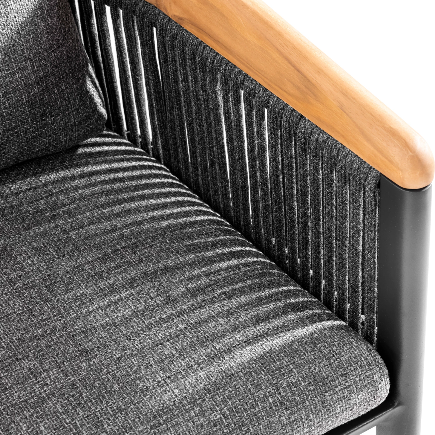 Karrige ngrënieje me mbështetëse Ethereal, ngjyrë gri e errët dhe qymyr, Candeo