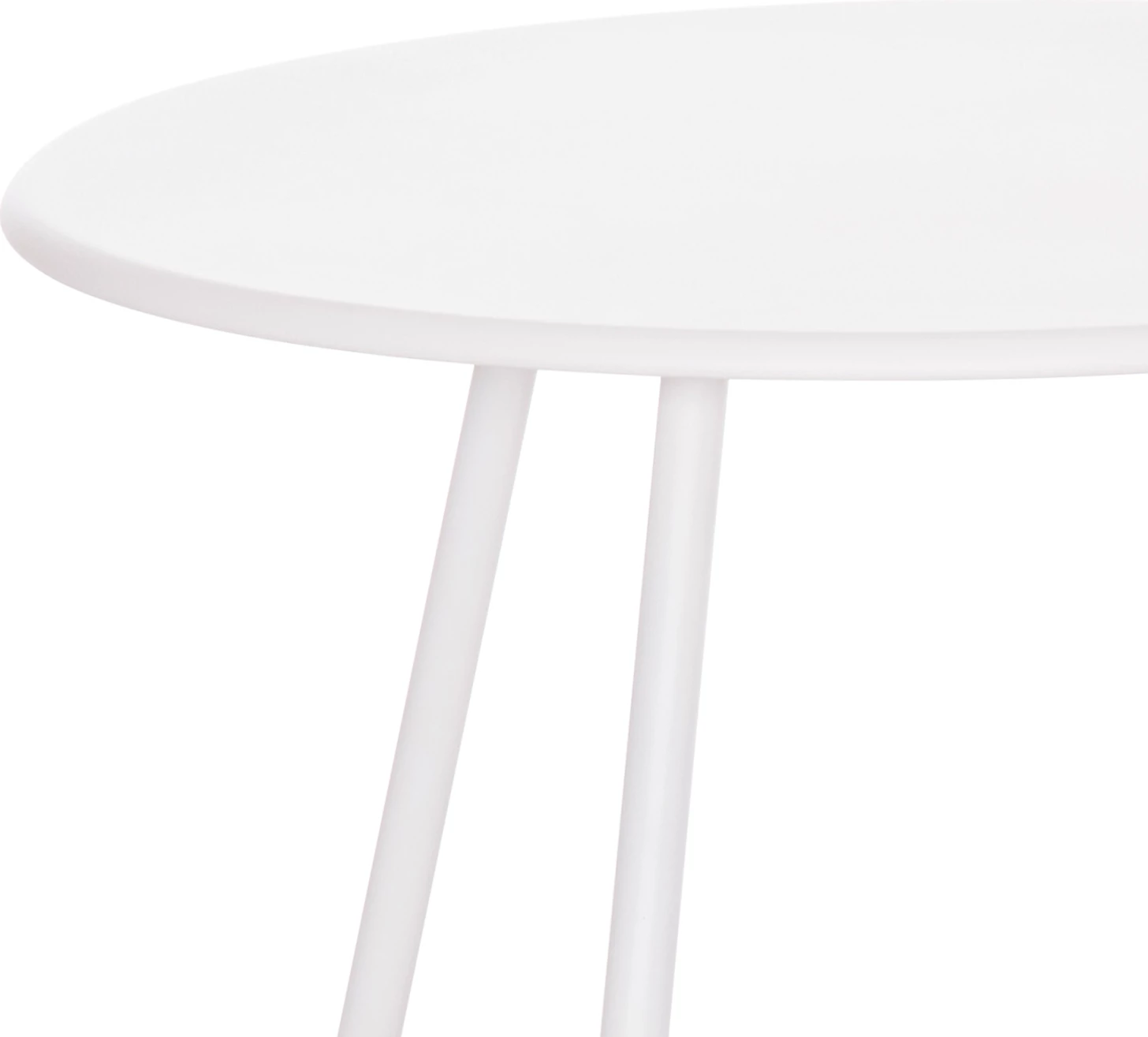 Tavolinë anësore e rrumbullakët SAMMON FH6271.02 metalike, ngjyrë e bardhë, Φ45x50Hcm