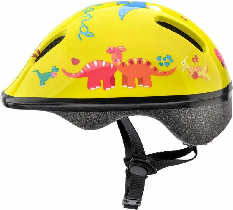 Helmetë për bicikletë për fëmijë Meteor, e verdhë