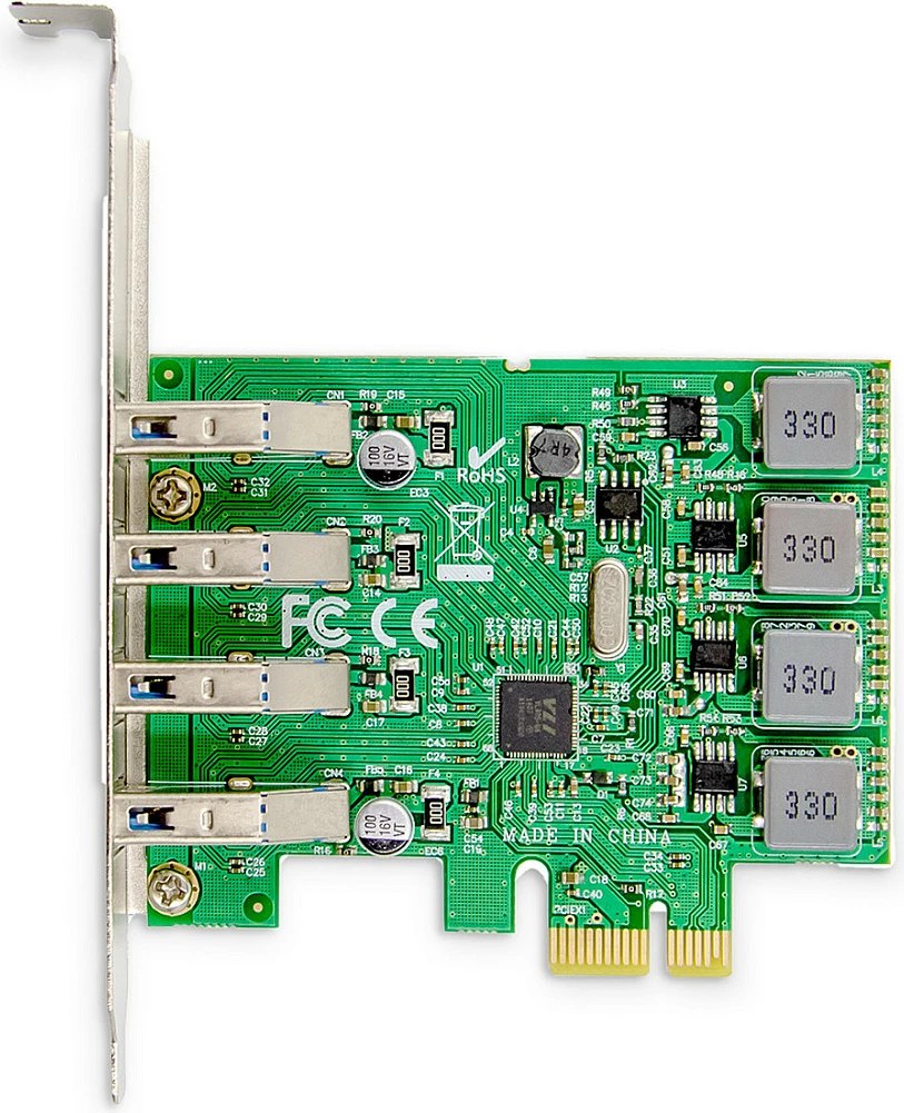 Kartë zgjerimi PCIe Digitus VL805, 4x USB 3.2 Gen 1 Type-A, PCIe 2.0, full-height/low-profile, e gjelbër
