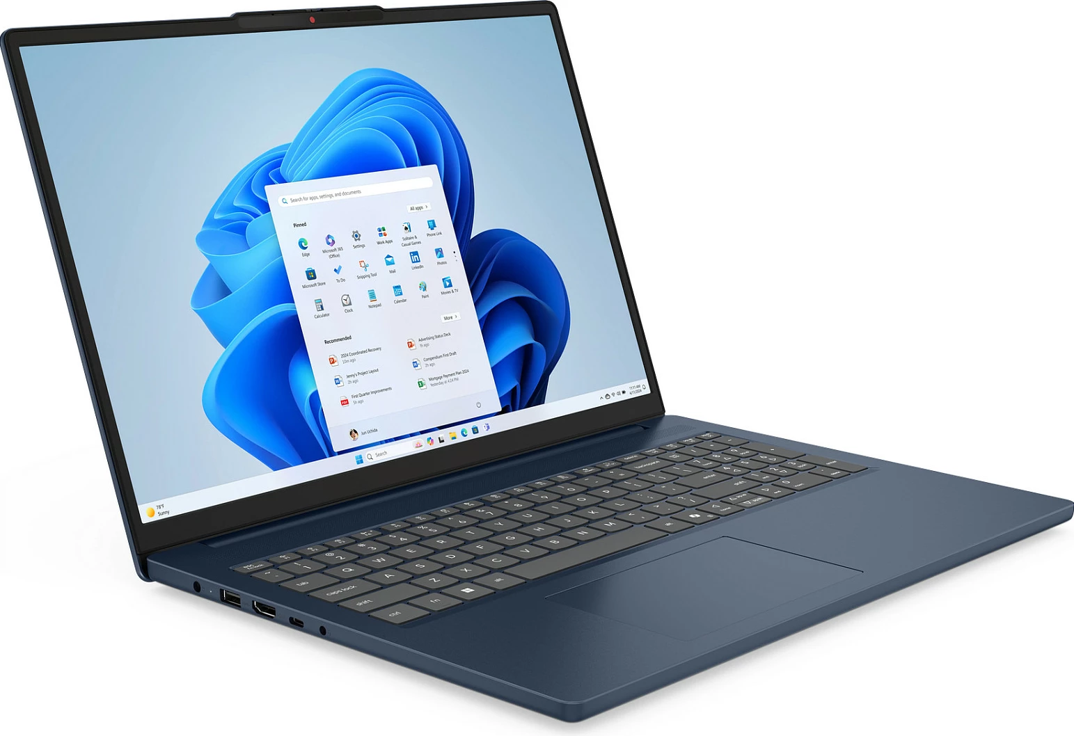 Laptop Lenovo IdeaPad 3 Slim, Ryzen 7, 16GB RAM, 512GB SSD, 16" WUXGA, Windows 11 Home, Cosmic Blue