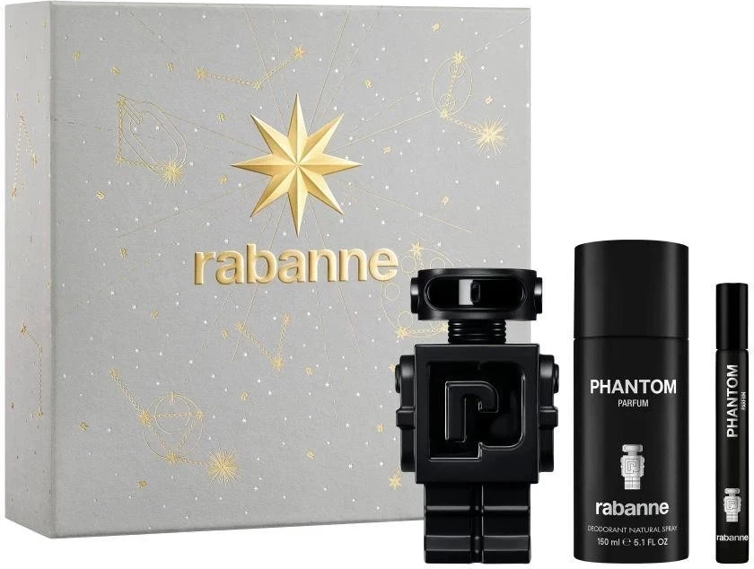 Set parfum dhe deodorant për meshkuj Paco Rabanne Phantom 100ml + 150ml + 10ml