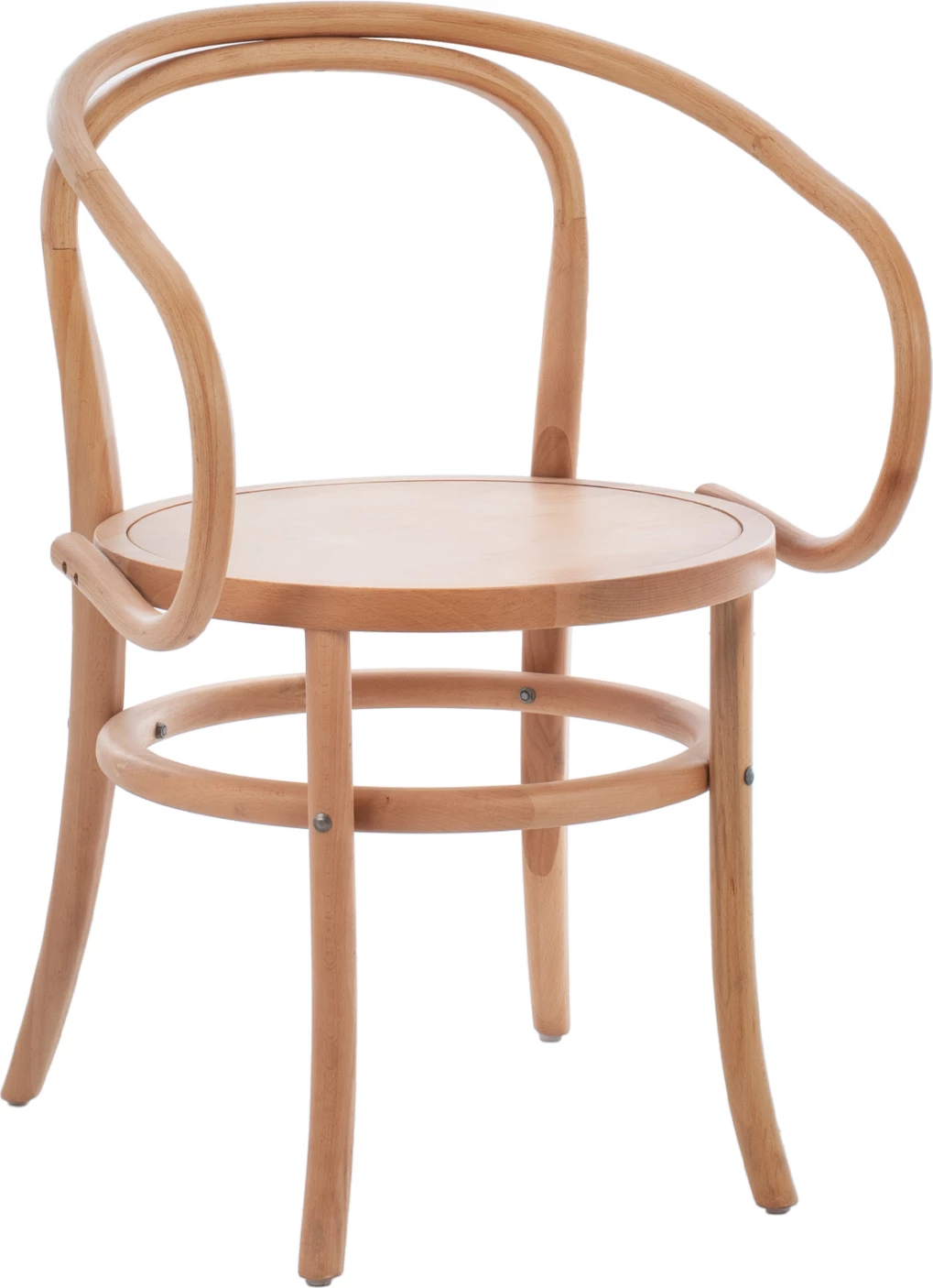 Karrige druri me krahë, dru ahu, ngjyrë natyrale, FH8746.01, 56x52x82 cm