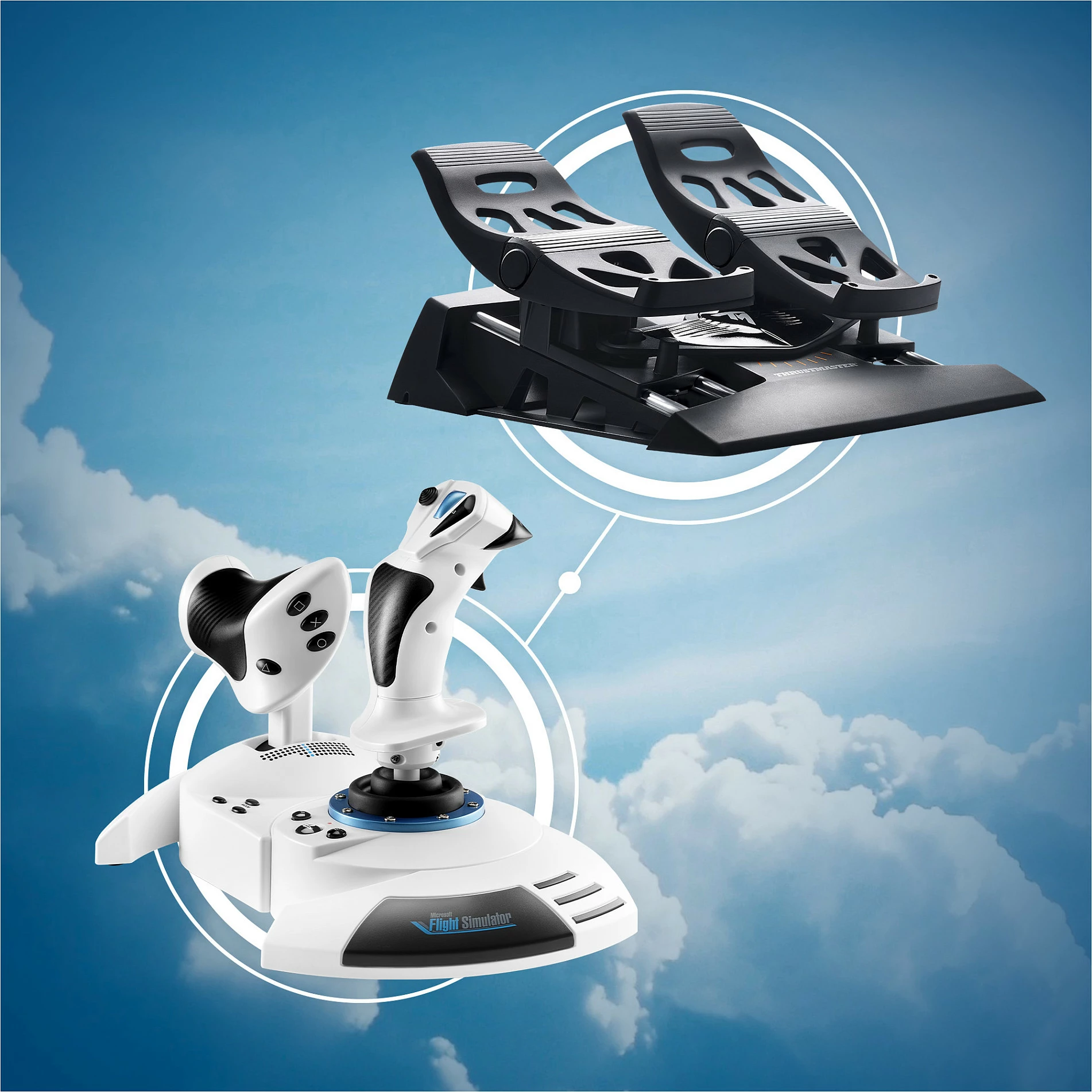 Joystick Thrustmaster T.Flight Hotas 5 MSFS Edition, USB, 14 butona, i bardhë