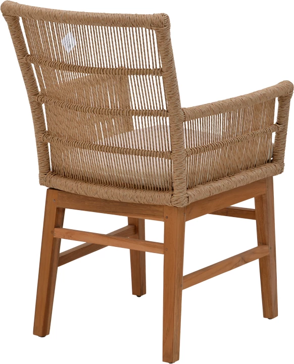 Tavolinë me karrige Inca-Pablo set prej 7 pjesësh, hije natyrale-bezhë, 240x100x76cm