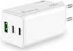 Karikues USB MEDIARANGE MRMA123, 100W GaN, 2x USB-C PD 3.0 + 1x USB-A QC 3.0, i bardhë