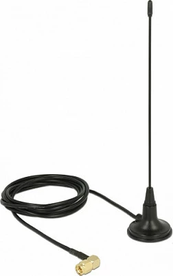 Antenë DeLOCK 89615, omni-direksionale 480 MHz, 2.5 dBi, SMA, kabllo 1.5 m, e zezë