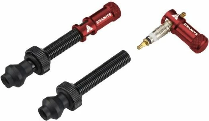 Valvula tubeless për bicikletë Granite, të kuqe