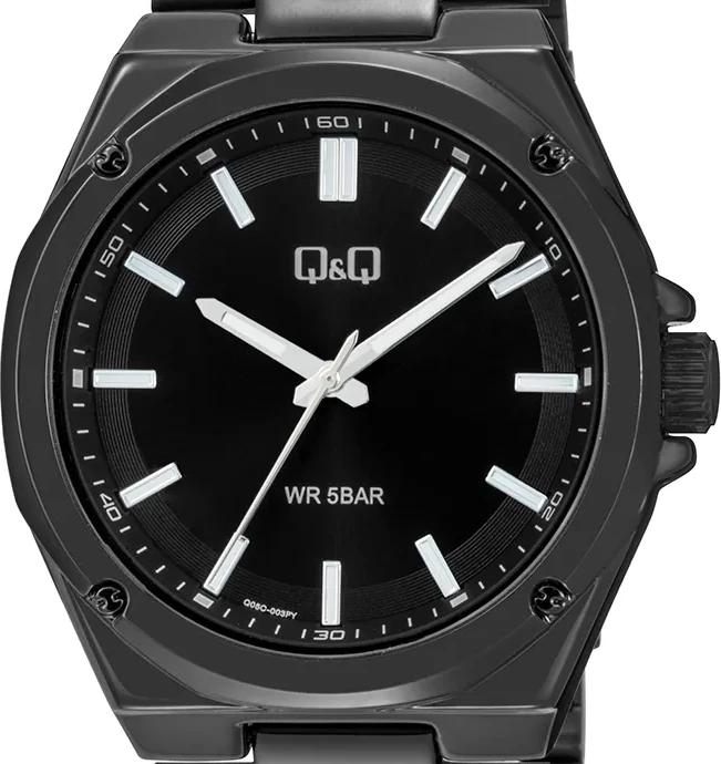 Orë dore Q&Q Q05C-003PY, e zezë