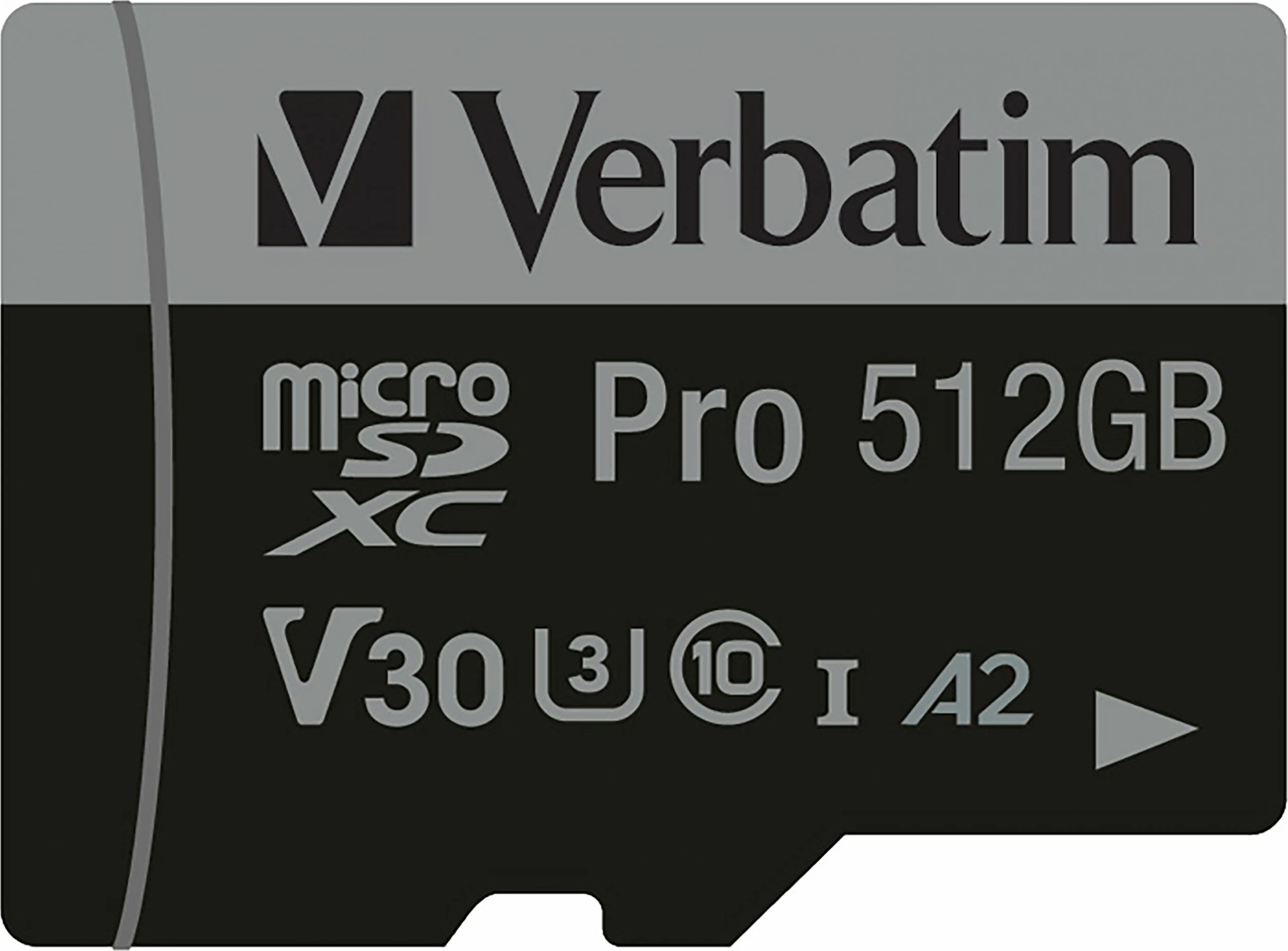 Kartelë Micro SDXC Verbatim Pro U3 512GB, e zezë