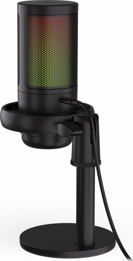 Mikrofon Krux Epic 1000S KRXC007, kondensator cardioid, RGB, USB-C/3.5 mm, i zi